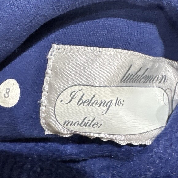 VTG Lululemon Scuba Full-Zip Hoodie 2010 ERA Blue - Women's 8 - Cork Zipper Pull - Picture 10 of 10